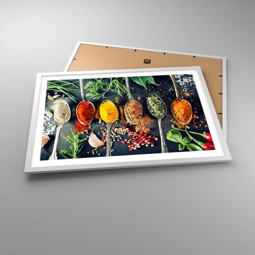 Affiche dans un cadre blanc - Poster - Magie culinaire - 70x50 cm