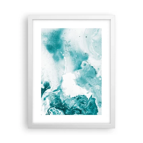 Affiche dans un cadre blanc - Poster - Marécage bleu - 30x40 cm