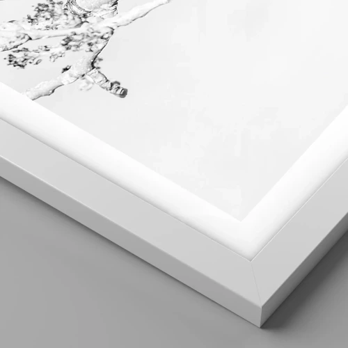 Affiche dans un cadre blanc - Poster - Matin d'hiver - 50x40 cm