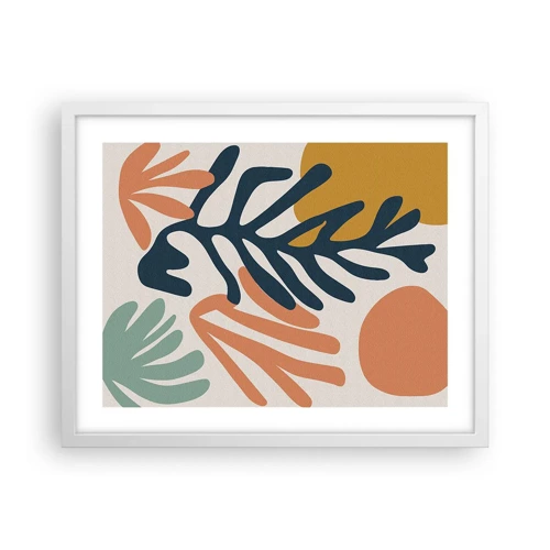 Affiche dans un cadre blanc - Poster - Mers de corail - 50x40 cm