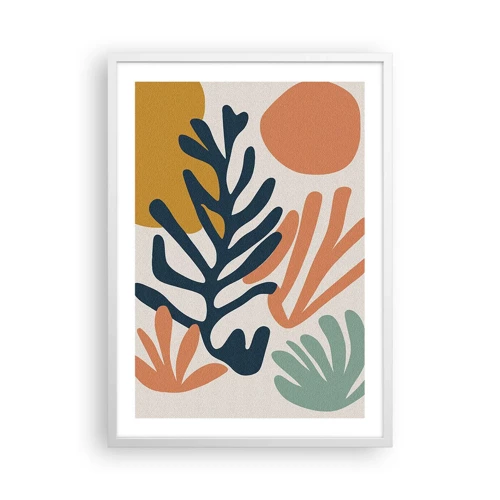 Affiche dans un cadre blanc - Poster - Mers de corail - 50x70 cm