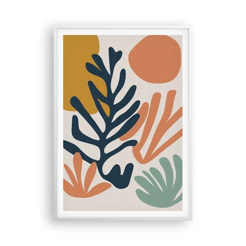 Affiche dans un cadre blanc - Poster - Mers de corail - 70x100 cm