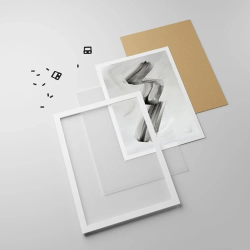 Affiche dans un cadre blanc - Poster - Mine de rien pour s'amuser - 50x70 cm