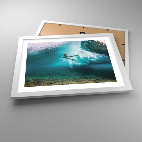 Affiche dans un cadre blanc - Poster - Monde sous marin - 40x30 cm