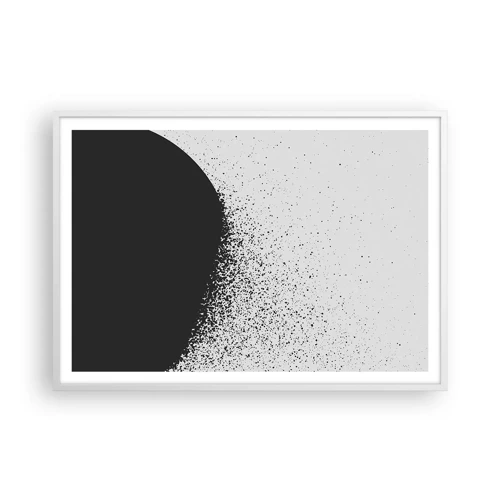 Affiche dans un cadre blanc - Poster - Mouvement des molécules - 100x70 cm