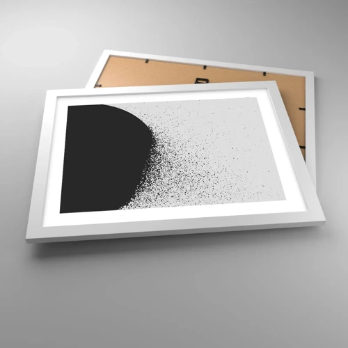 Affiche dans un cadre blanc - Poster - Mouvement des molécules - 40x30 cm