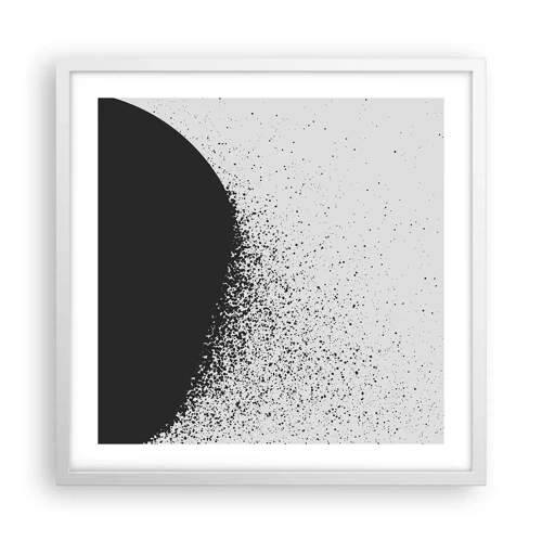 Affiche dans un cadre blanc - Poster - Mouvement des molécules - 50x50 cm