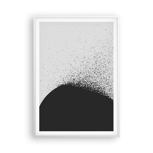Affiche dans un cadre blanc - Poster - Mouvement des molécules - 70x100 cm