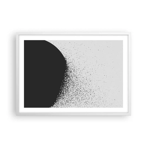 Affiche dans un cadre blanc - Poster - Mouvement des molécules - 70x50 cm