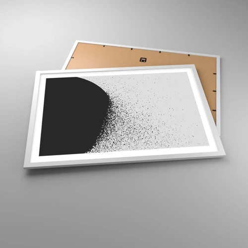 Affiche dans un cadre blanc - Poster - Mouvement des molécules - 70x50 cm