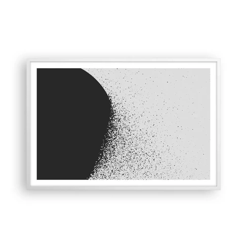 Affiche dans un cadre blanc - Poster - Mouvement des molécules - 91x61 cm
