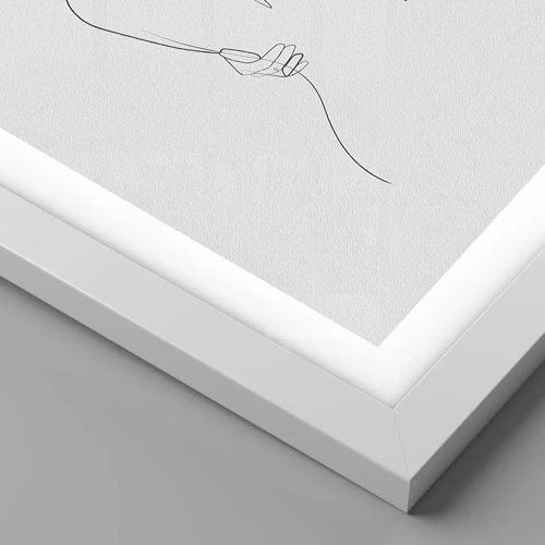 Affiche dans un cadre blanc - Poster - Musique corporelle - 40x30 cm