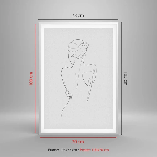 Affiche dans un cadre blanc - Poster - Musique corporelle - 70x100 cm
