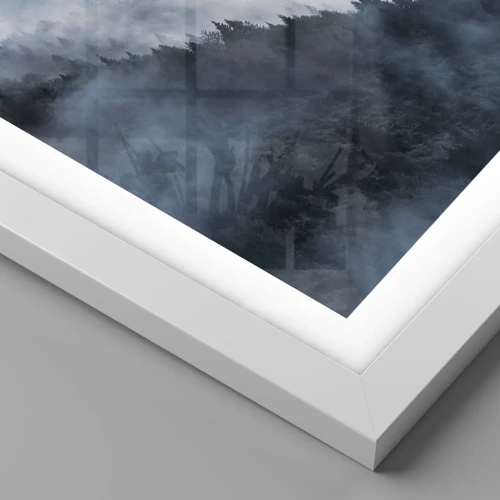 Affiche dans un cadre blanc - Poster - Mysticisme des montagnes - 100x70 cm