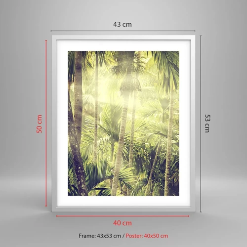 Affiche dans un cadre blanc - Poster - Nature enflammée - 40x50 cm