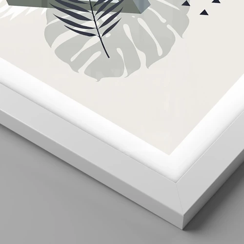 Affiche dans un cadre blanc - Poster - Nature et géométrie - deux odres? - 30x30 cm