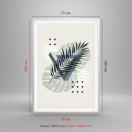 Affiche dans un cadre blanc - Poster - Nature et géométrie - deux odres? - 70x100 cm