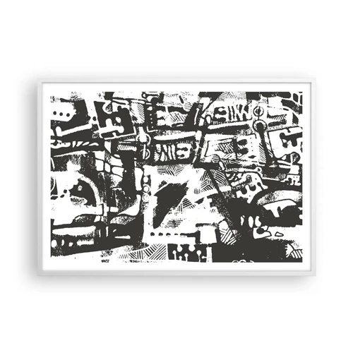 Affiche dans un cadre blanc - Poster - Ordre ou chaos? - 100x70 cm