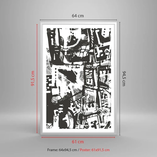 Affiche dans un cadre blanc - Poster - Ordre ou chaos? - 61x91 cm