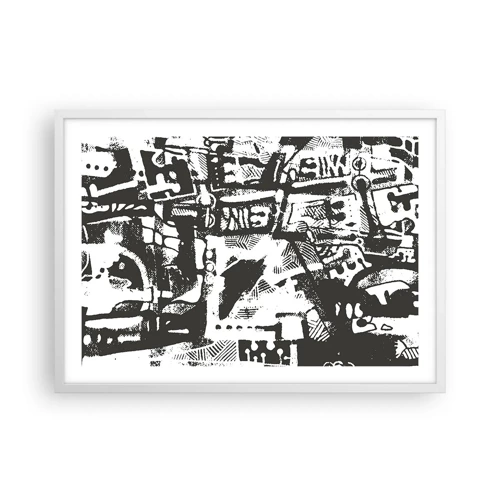 Affiche dans un cadre blanc - Poster - Ordre ou chaos? - 70x50 cm