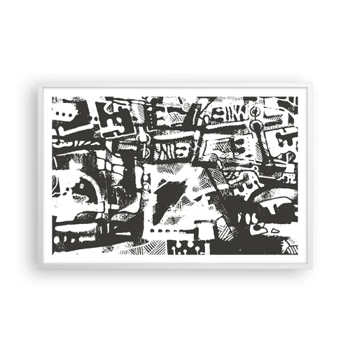 Affiche dans un cadre blanc - Poster - Ordre ou chaos? - 91x61 cm