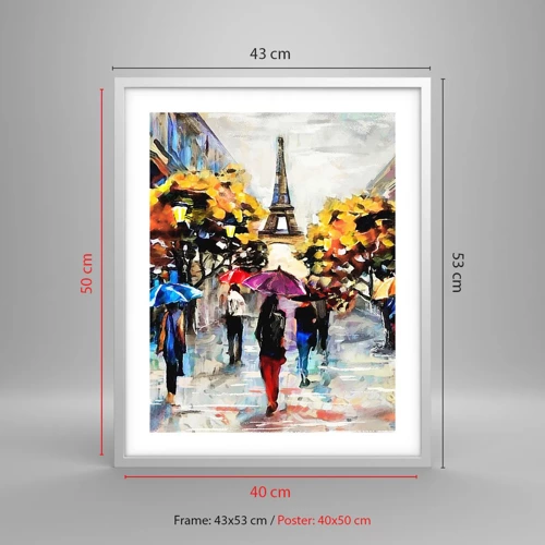 Affiche dans un cadre blanc - Poster - Particulièrement beau en automne - 40x50 cm