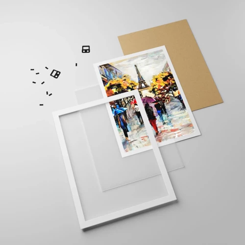 Affiche dans un cadre blanc - Poster - Particulièrement beau en automne - 50x70 cm