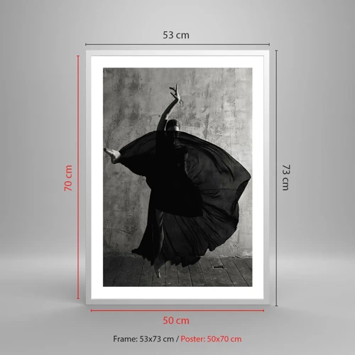 Affiche dans un cadre blanc - Poster - Pas plein de passion - 50x70 cm