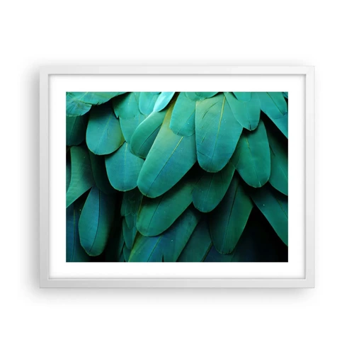 Affiche dans un cadre blanc - Poster - Perfection de la nature du perroquet - 50x40 cm