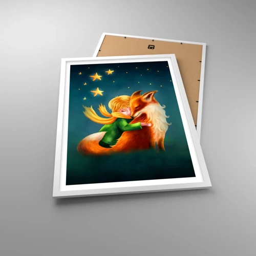 Affiche dans un cadre blanc - Poster - Petit Prince - 50x70 cm