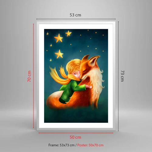 Affiche dans un cadre blanc - Poster - Petit Prince - 50x70 cm