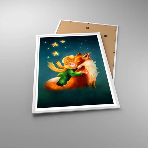 Affiche dans un cadre blanc - Poster - Petit Prince - 70x100 cm