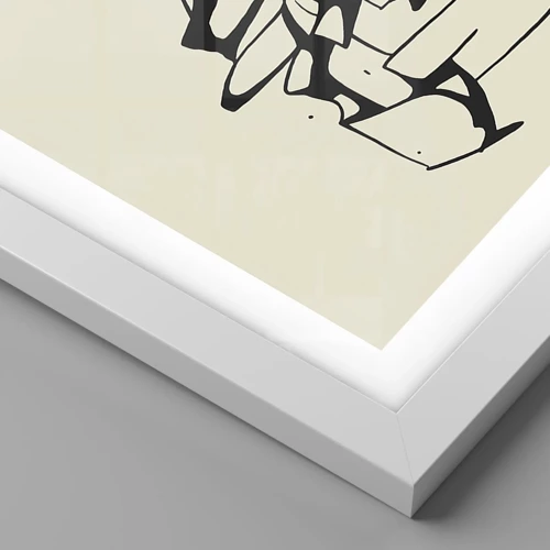 Affiche dans un cadre blanc - Poster - Peut-être un paysage - 91x61 cm