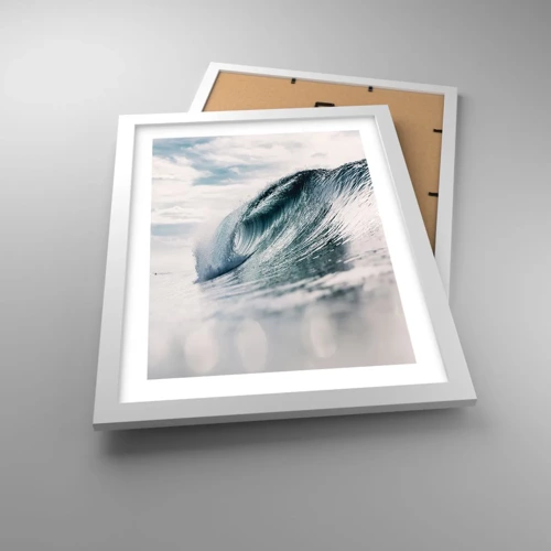 Affiche dans un cadre blanc - Poster - Pic d'eau - 30x40 cm
