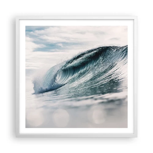 Affiche dans un cadre blanc - Poster - Pic d'eau - 60x60 cm