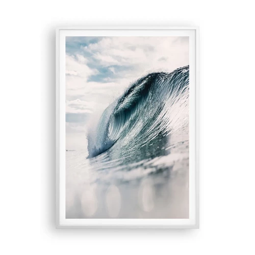 Affiche dans un cadre blanc - Poster - Pic d'eau - 70x100 cm