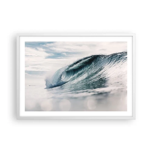 Affiche dans un cadre blanc - Poster - Pic d'eau - 70x50 cm