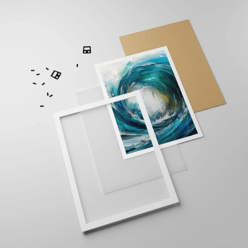 Affiche dans un cadre blanc - Poster - Portail maritime - 50x70 cm