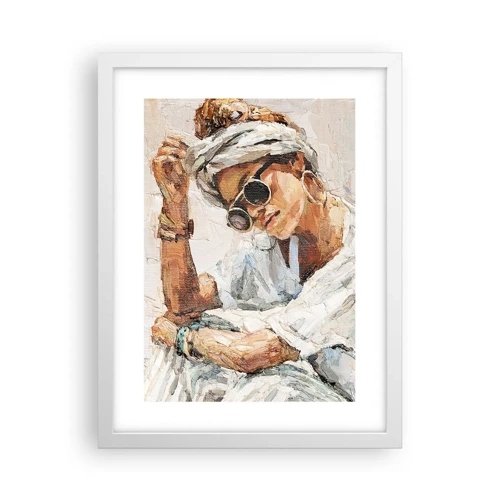 Affiche dans un cadre blanc - Poster - Portrait en plein soleil - 30x40 cm