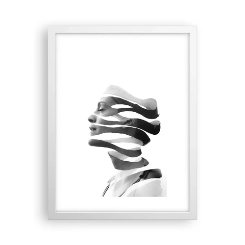 Affiche dans un cadre blanc - Poster - Portrait surréaliste - 30x40 cm