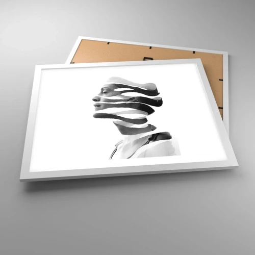 Affiche dans un cadre blanc - Poster - Portrait surréaliste - 50x40 cm