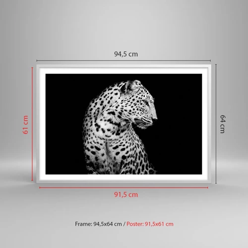 Affiche dans un cadre blanc - Poster - Presque un profil parfait! - 91x61 cm