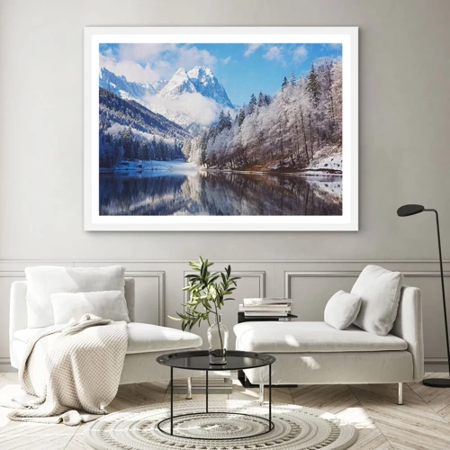 Affiche dans un cadre blanc - Poster - Protecteur de la neige - 100x70 cm