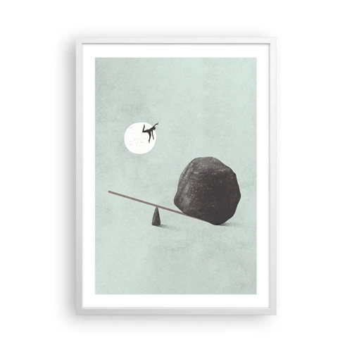 Affiche dans un cadre blanc - Poster - Réalisation de ses rêves - 50x70 cm