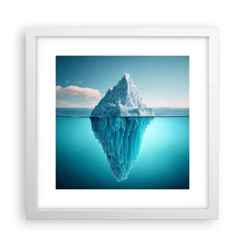 Affiche dans un cadre blanc - Poster - Reine de Glace - 30x30 cm