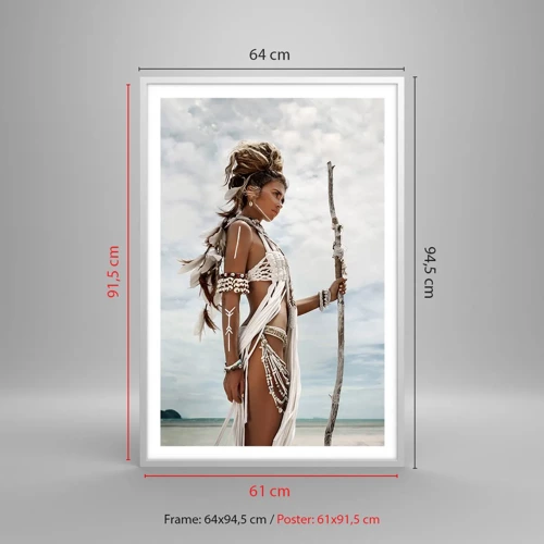 Affiche dans un cadre blanc - Poster - Reine des tropiques - 61x91 cm