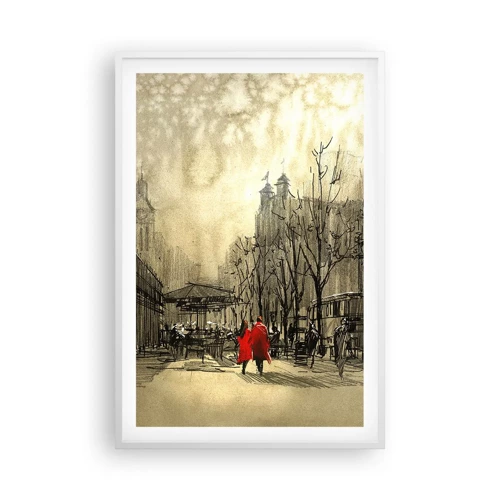 Affiche dans un cadre blanc - Poster - Rendez-vous dans le brouillard de Londres - 61x91 cm