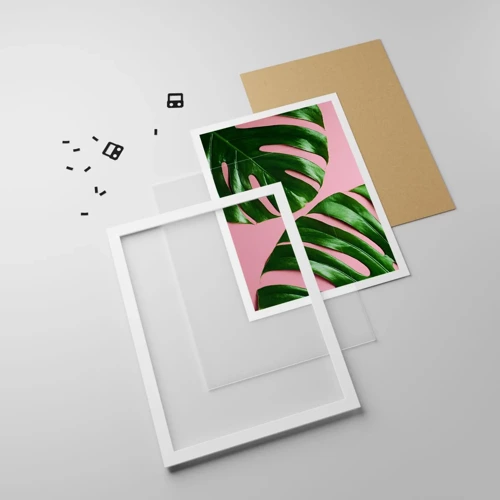 Affiche dans un cadre blanc - Poster - Rendez-vous vert - 70x100 cm
