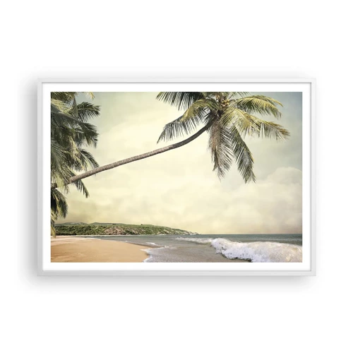 Affiche dans un cadre blanc - Poster - Rêve tropical - 100x70 cm