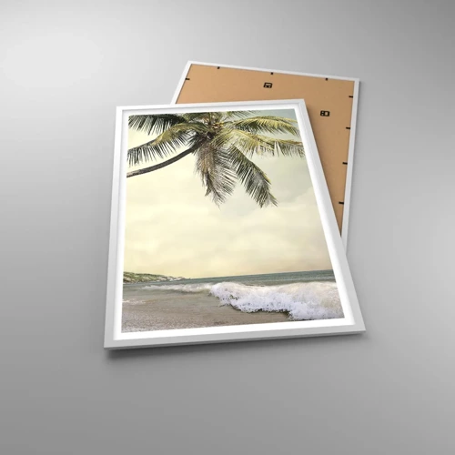 Affiche dans un cadre blanc - Poster - Rêve tropical - 61x91 cm